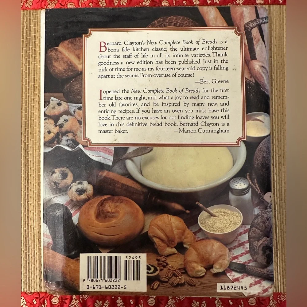New Complete Book of Breads by Bernard Clayton HB; 1987 Revised Edition